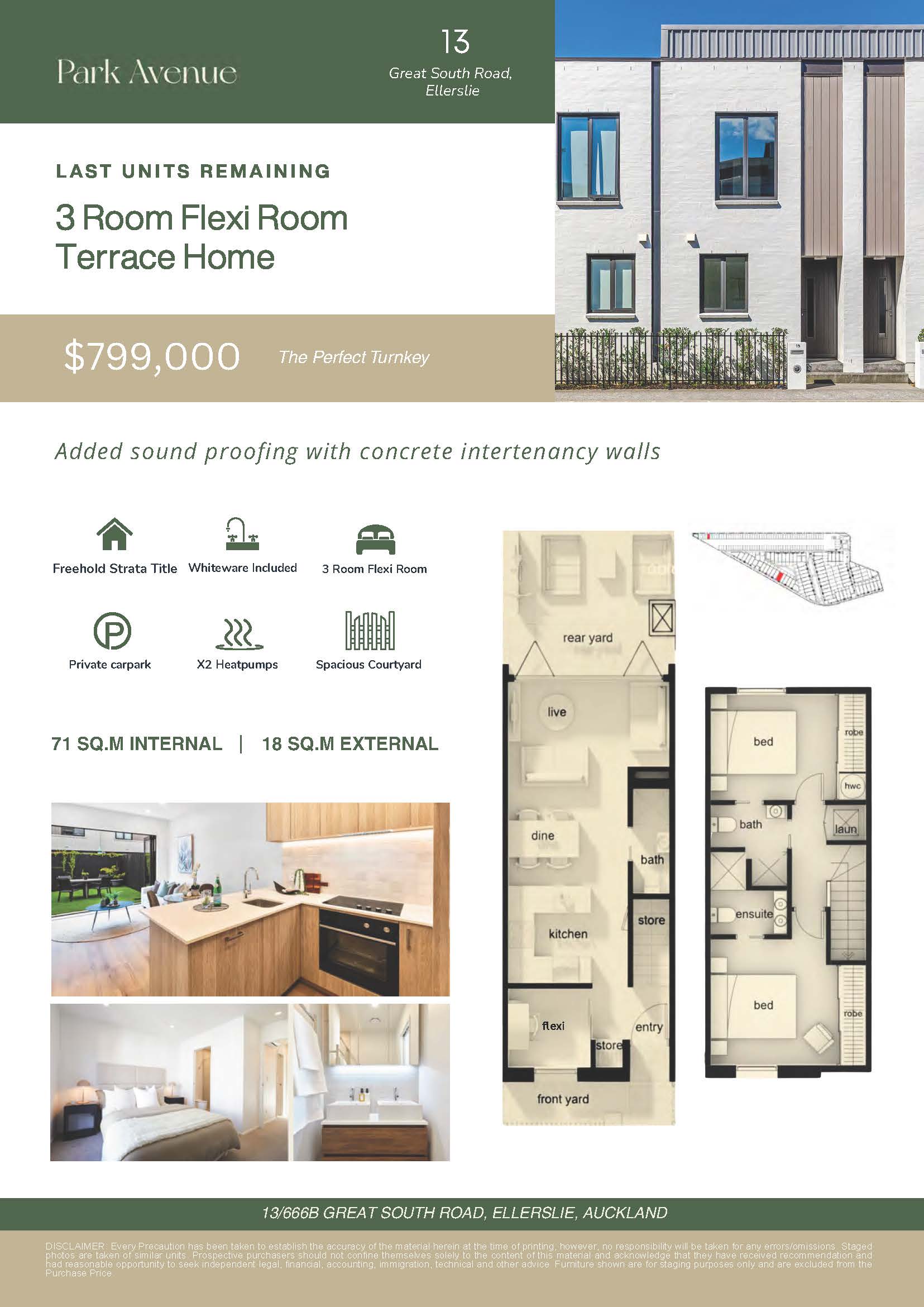 Park Avenue terrace home at 666B Great South Road, Ellerslie