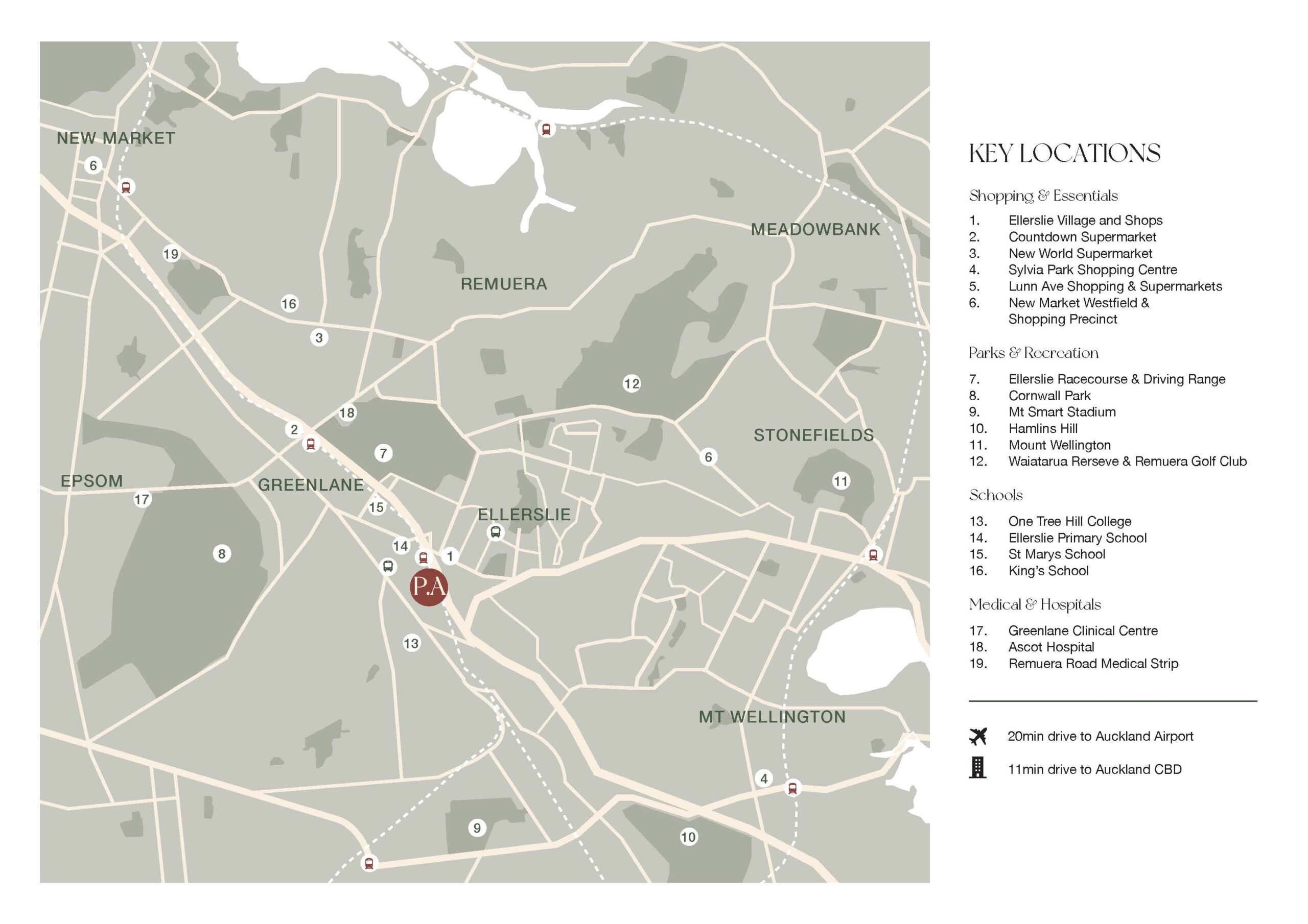 Park Avenue Ellerslie location map